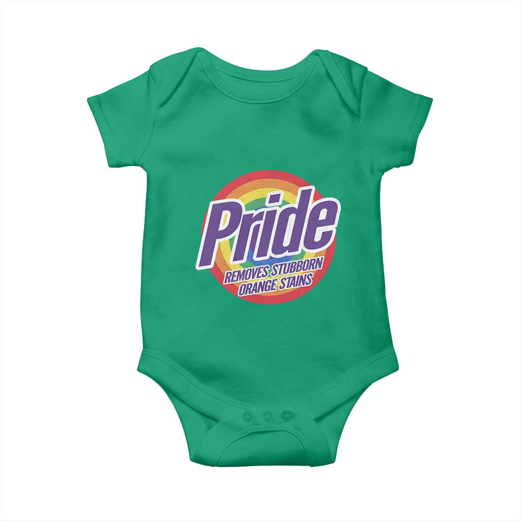 Funny Pride Removes Stubborn Orange Stains Baby Onesie LGBTQ Pride Month