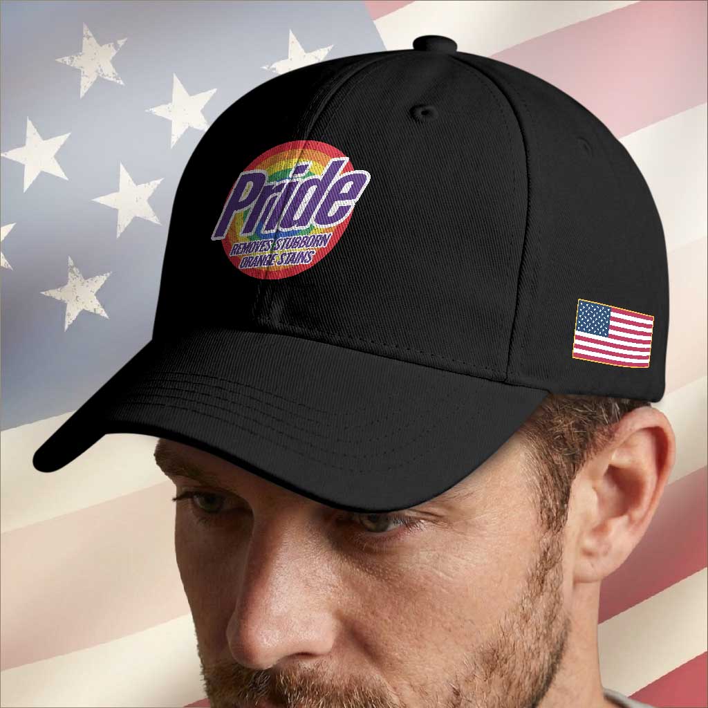 Funny Pride Removes Stubborn Orange Stains Baseball Cap LGBTQ Pride Month