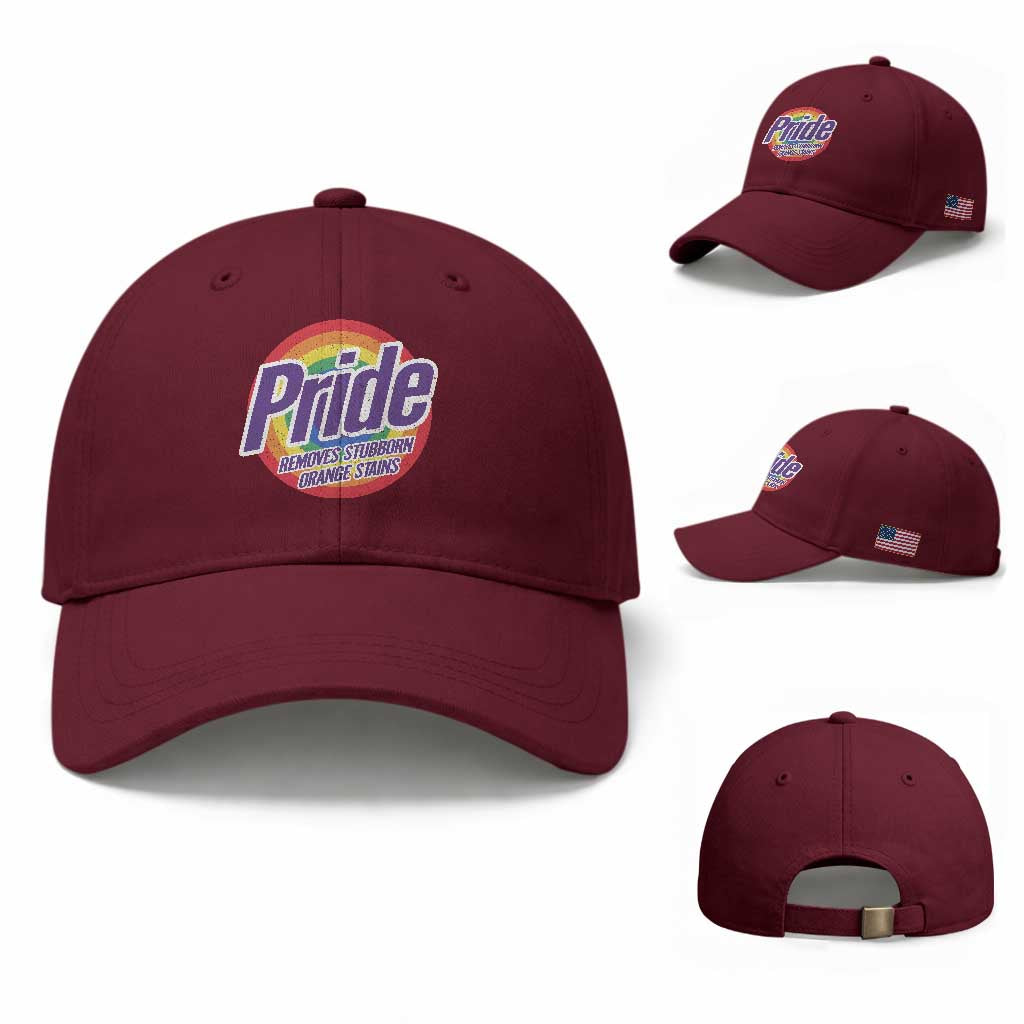 Funny Pride Removes Stubborn Orange Stains Baseball Cap LGBTQ Pride Month