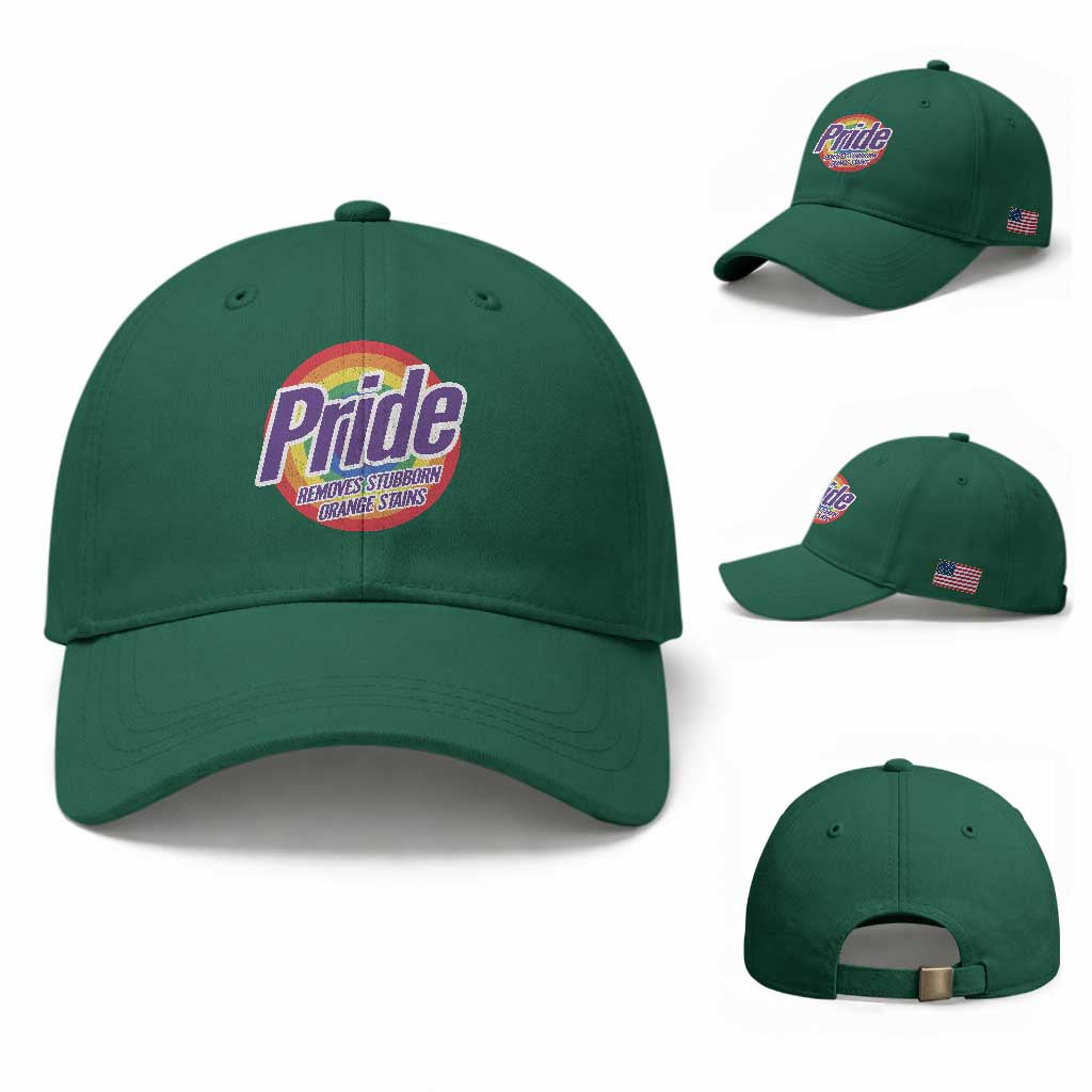 Funny Pride Removes Stubborn Orange Stains Baseball Cap LGBTQ Pride Month