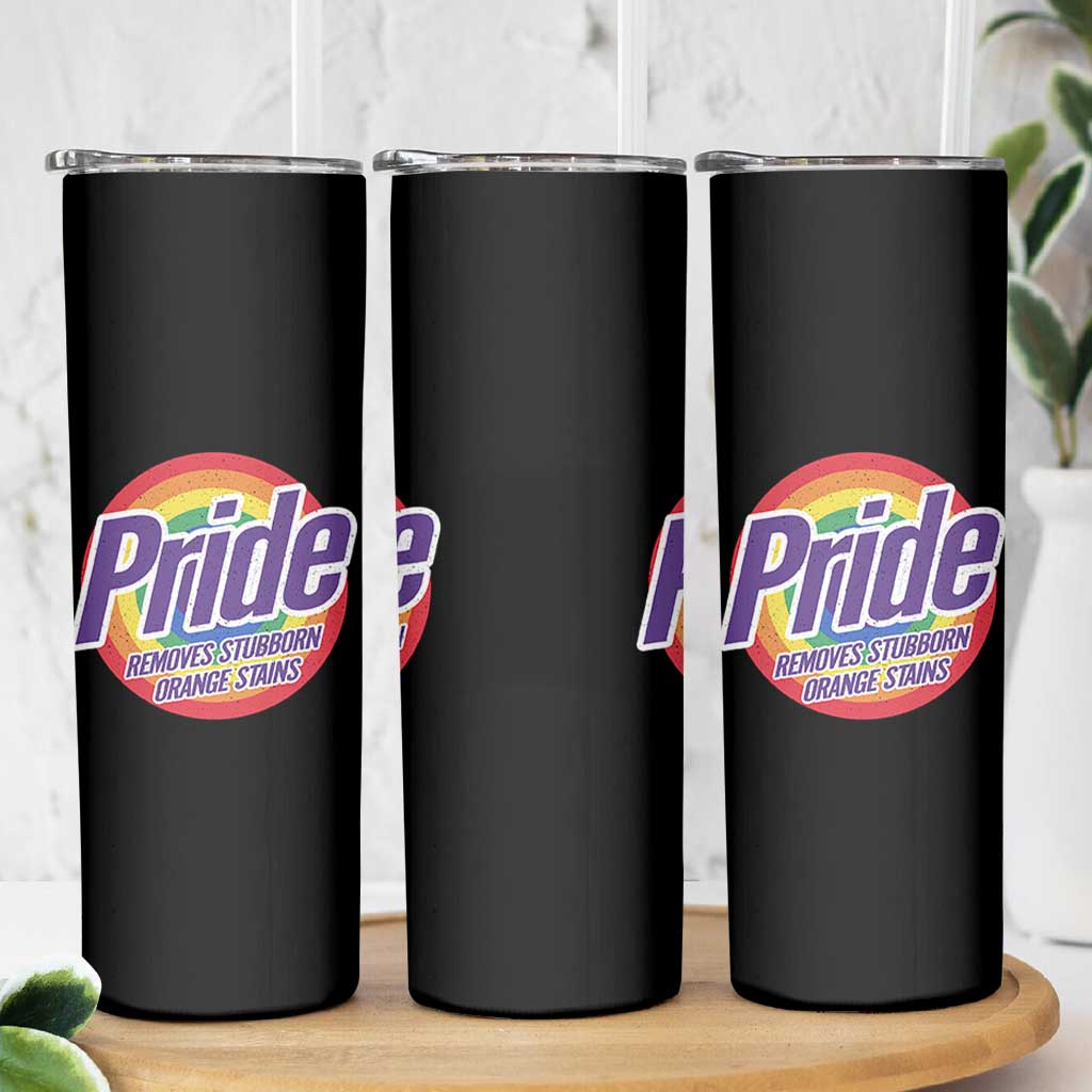 Funny Pride Removes Stubborn Orange Stains Skinny Tumbler LGBTQ Pride Month