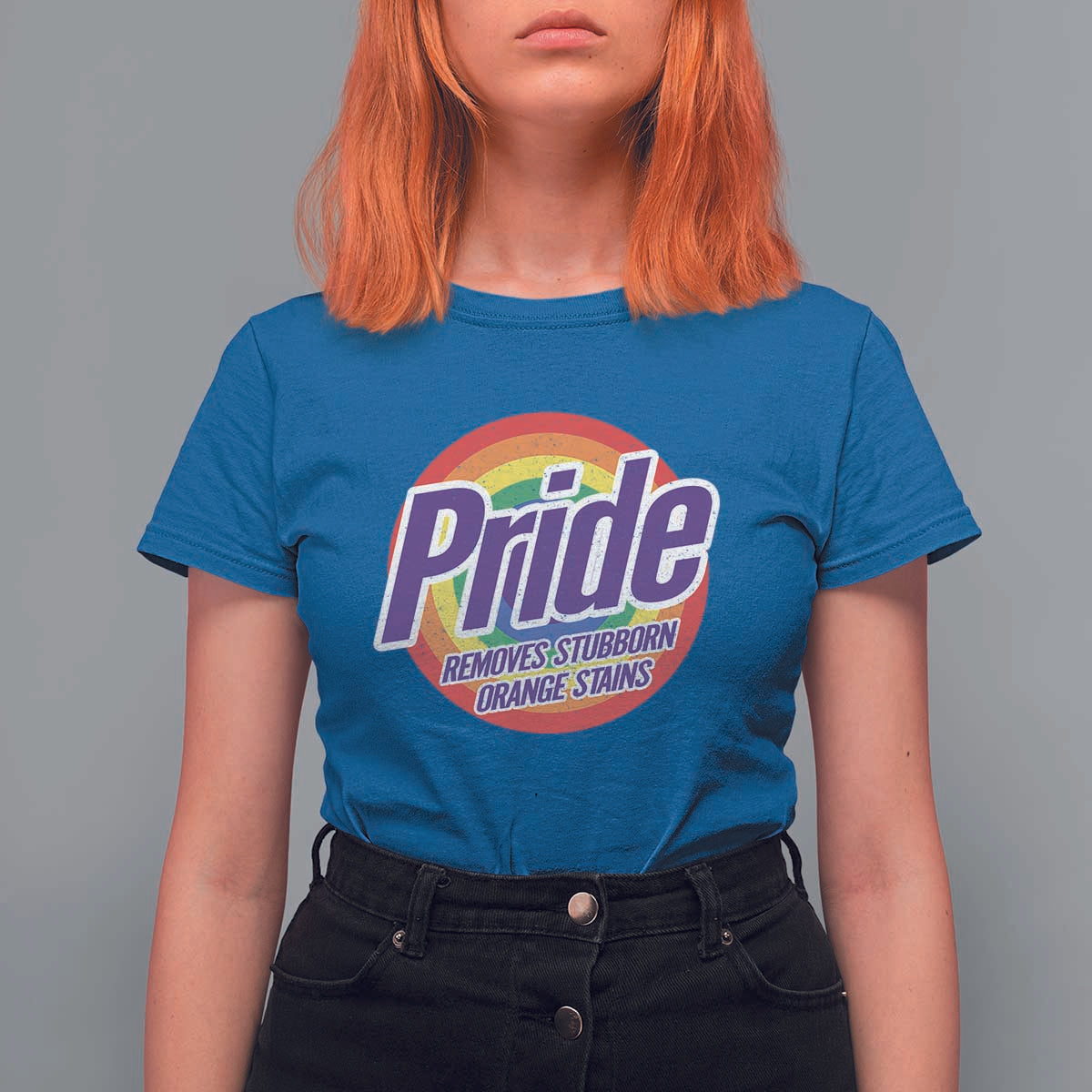Funny Pride Removes Stubborn Orange Stains T Shirt For Women LGBTQ Pride Month