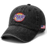 Funny Pride Removes Stubborn Orange Stains Washed Cotton Baseball Cap LGBTQ Pride Month