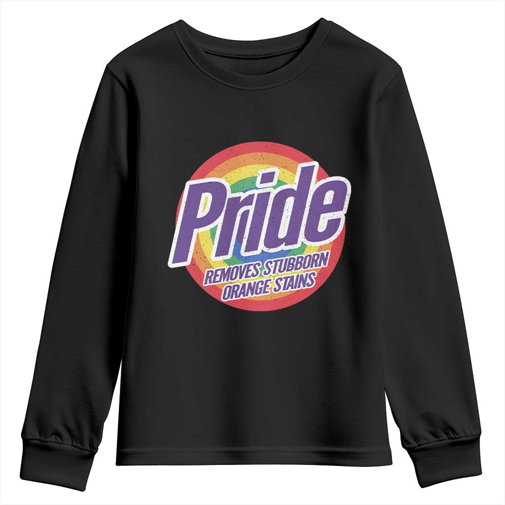 Funny Pride Removes Stubborn Orange Stains Youth Sweatshirt LGBTQ Pride Month