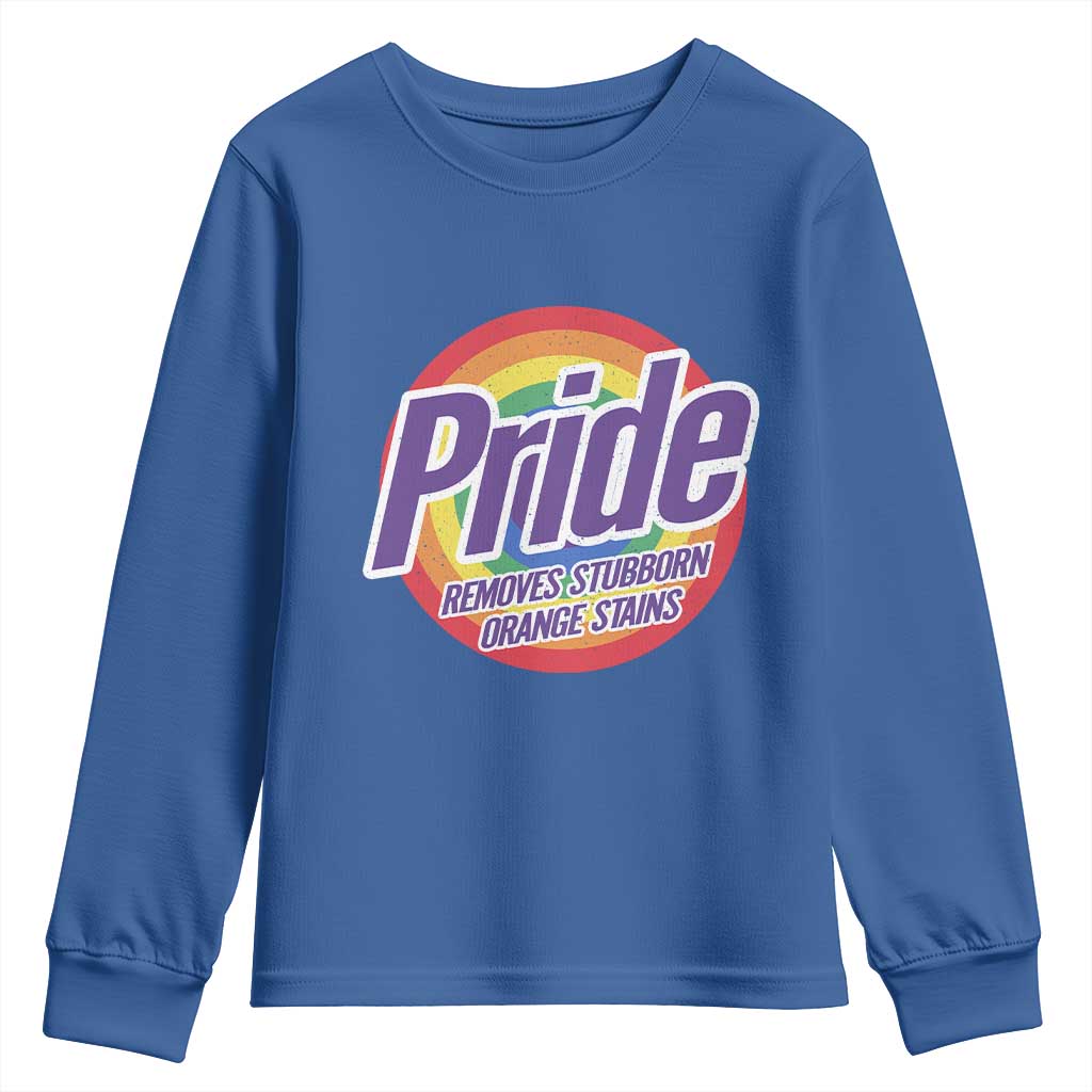 Funny Pride Removes Stubborn Orange Stains Youth Sweatshirt LGBTQ Pride Month