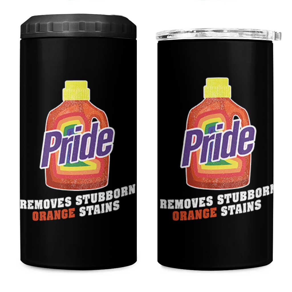 Funny Pride Removes Stubborn Orange Stains 4 in 1 Can Cooler Tumbler Pride Month LGBTQ - Wonder Print Shop