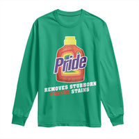 Funny Pride Removes Stubborn Orange Stains Long Sleeve Shirt Pride Month LGBTQ - Wonder Print Shop