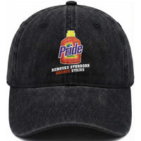 Funny Pride Removes Stubborn Orange Stains Washed Cotton Baseball Cap Pride Month LGBTQ