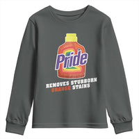Funny Pride Removes Stubborn Orange Stains Youth Sweatshirt Pride Month LGBTQ - Wonder Print Shop