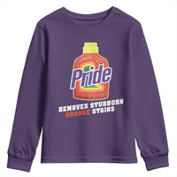 Funny Pride Removes Stubborn Orange Stains Youth Sweatshirt Pride Month LGBTQ - Wonder Print Shop