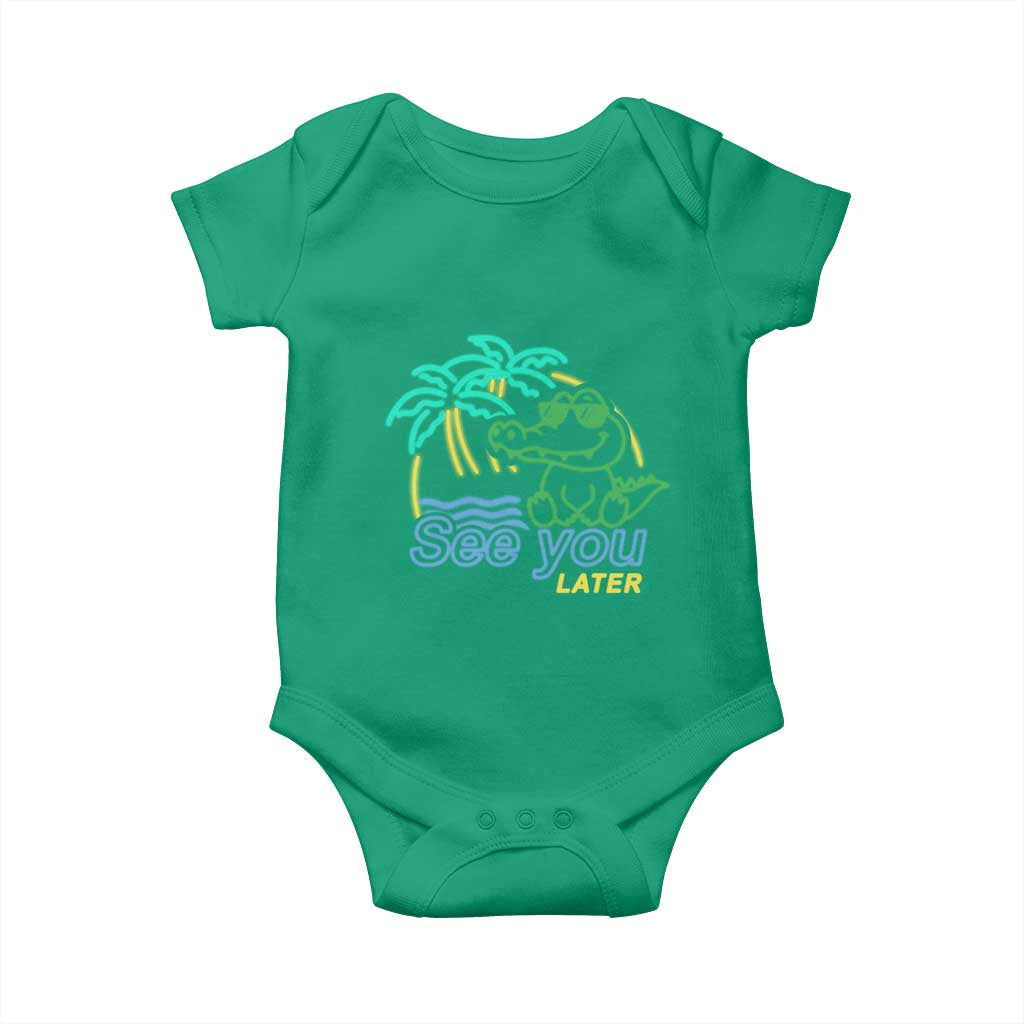 Funny See You Later Teacher Summer Alligator Baby Onesie Later Gator Last Day Of School - Wonder Print Shop