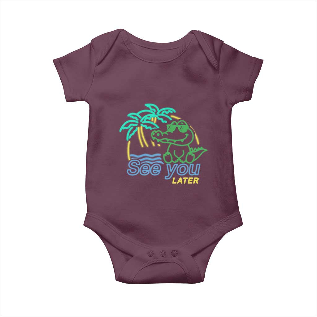 Funny See You Later Teacher Summer Alligator Baby Onesie Later Gator Last Day Of School - Wonder Print Shop