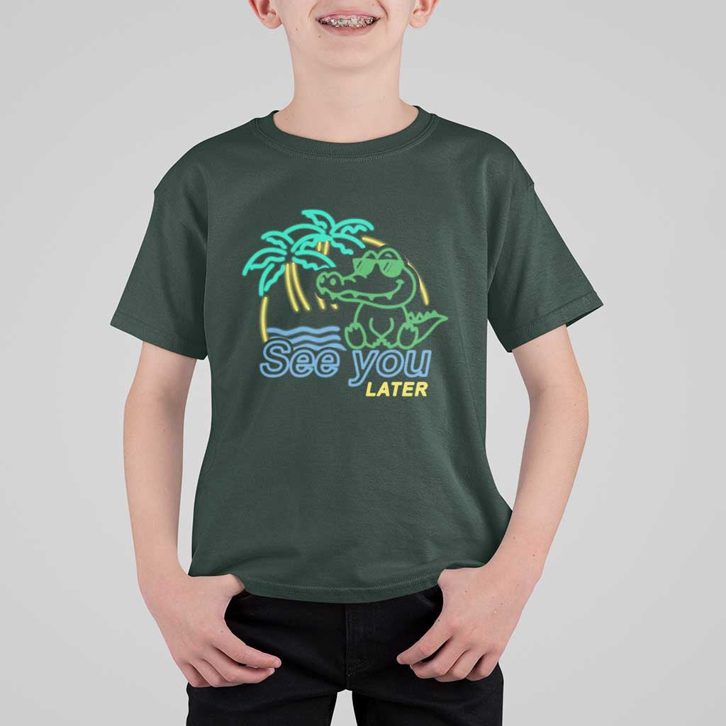 Funny See You Later Teacher Summer Alligator T Shirt For Kid Later Gator Last Day Of School - Wonder Print Shop