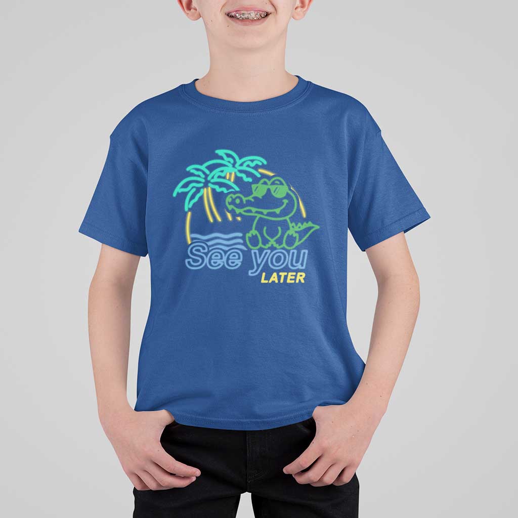 Funny See You Later Teacher Summer Alligator T Shirt For Kid Later Gator Last Day Of School - Wonder Print Shop