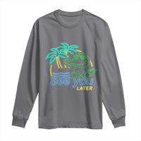 Funny See You Later Teacher Summer Alligator Long Sleeve Shirt Later Gator Last Day Of School - Wonder Print Shop