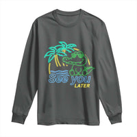 Funny See You Later Teacher Summer Alligator Long Sleeve Shirt Later Gator Last Day Of School - Wonder Print Shop