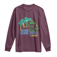 Funny See You Later Teacher Summer Alligator Long Sleeve Shirt Later Gator Last Day Of School - Wonder Print Shop