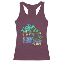 Funny See You Later Teacher Summer Alligator Racerback Tank Top Later Gator Last Day Of School - Wonder Print Shop