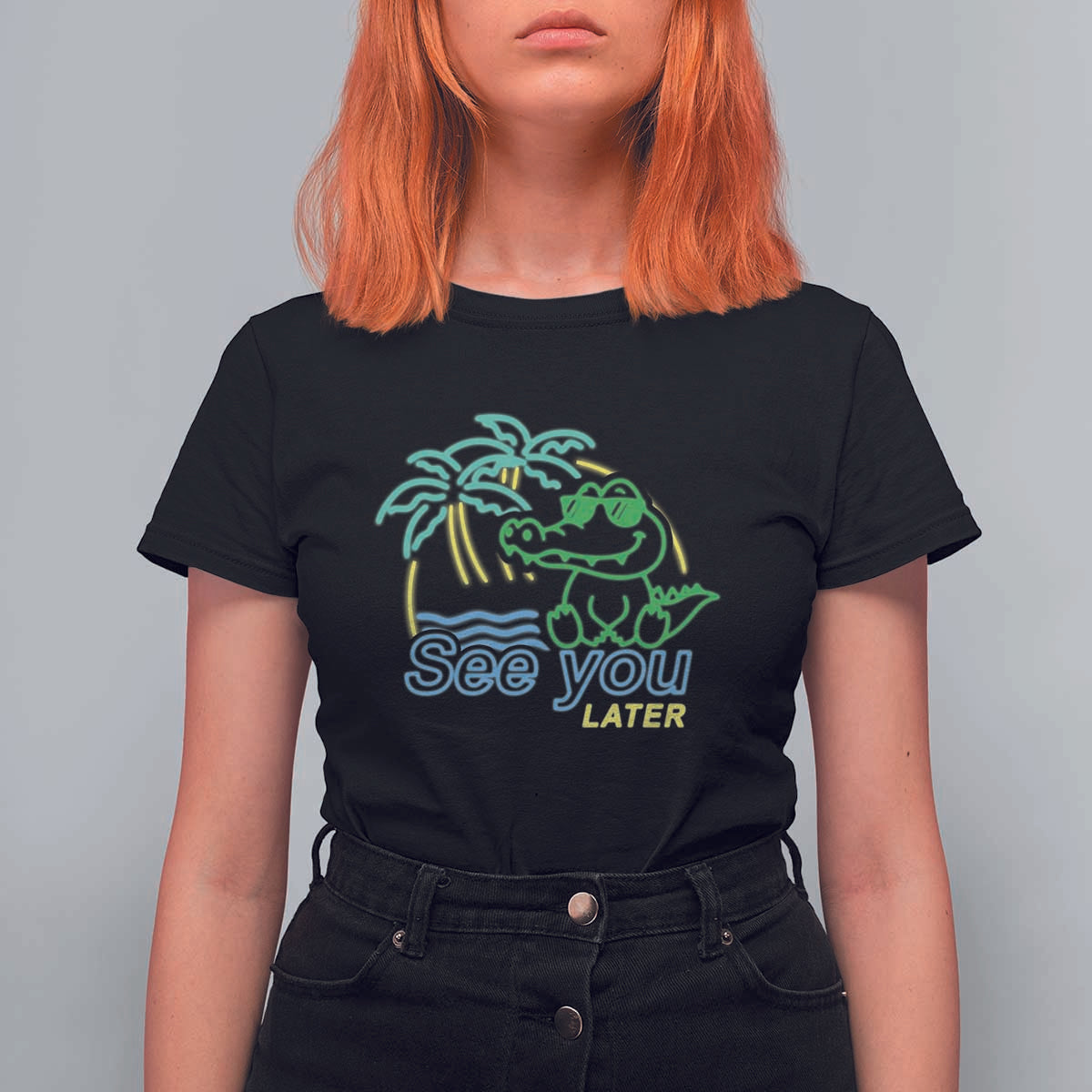 Funny See You Later Teacher Summer Alligator T Shirt For Women Later Gator Last Day Of School - Wonder Print Shop