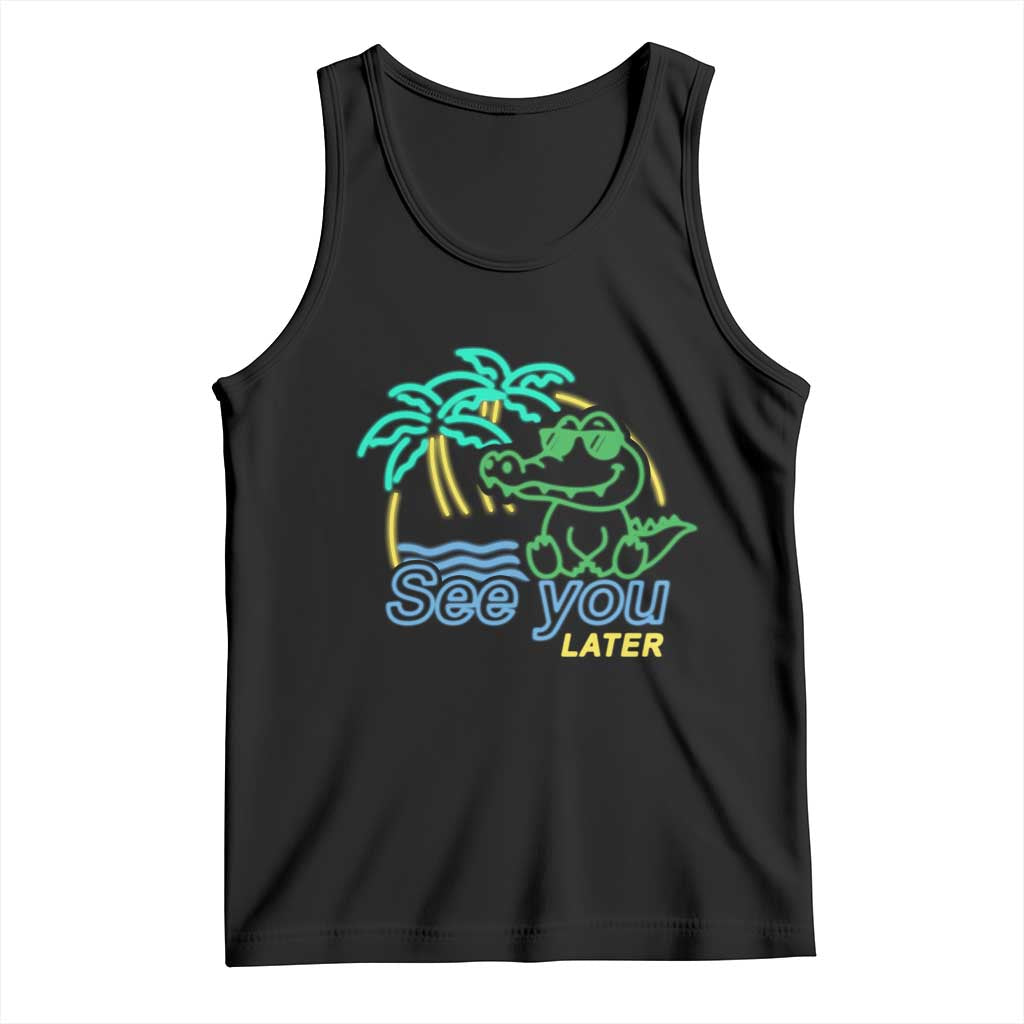 Funny See You Later Teacher Summer Alligator Tank Top Later Gator Last Day Of School - Wonder Print Shop