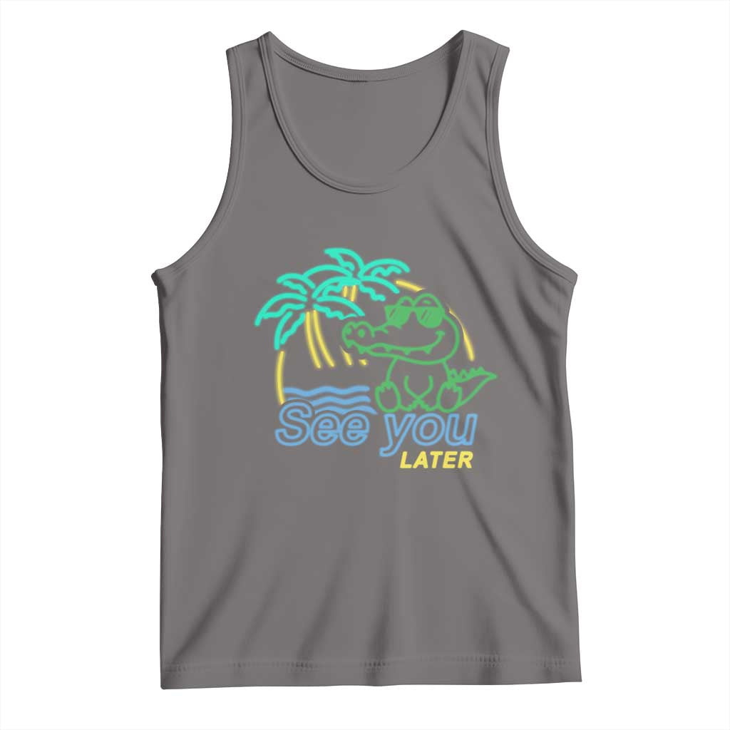 Funny See You Later Teacher Summer Alligator Tank Top Later Gator Last Day Of School - Wonder Print Shop