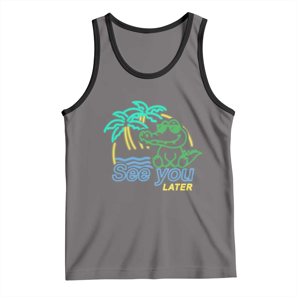 Funny See You Later Teacher Summer Alligator Tank Top Later Gator Last Day Of School - Wonder Print Shop
