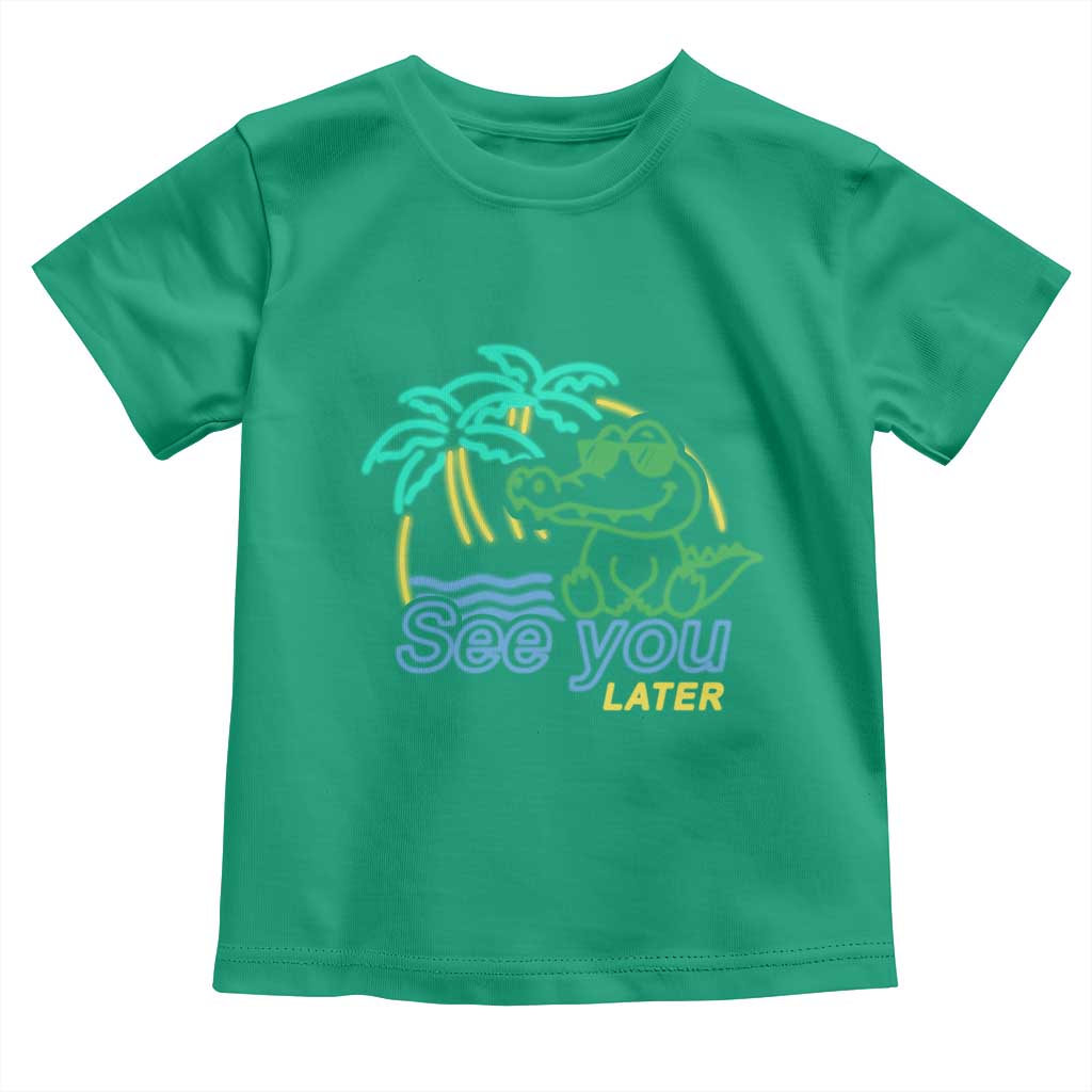 Funny See You Later Teacher Summer Alligator Toddler T Shirt Later Gator Last Day Of School - Wonder Print Shop