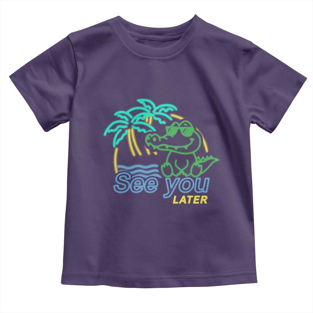 Funny See You Later Teacher Summer Alligator Toddler T Shirt Later Gator Last Day Of School - Wonder Print Shop