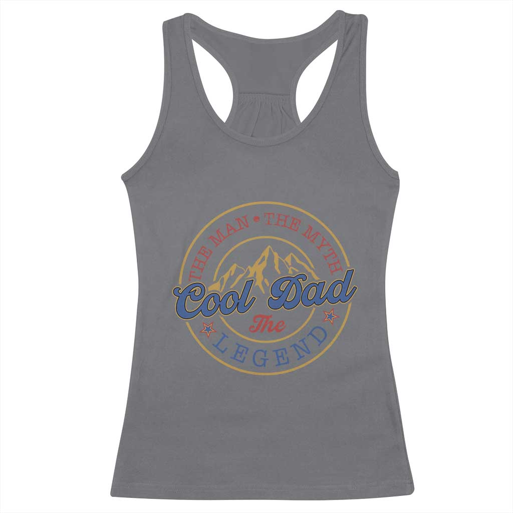 Cool Dad The Man The Myth The Legend Racerback Tank Top Fathers Day Beer Lover - Wonder Print Shop