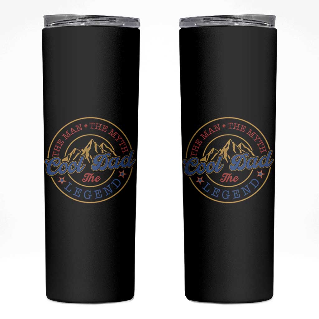 Cool Dad The Man The Myth The Legend Skinny Tumbler Fathers Day Beer Lover - Wonder Print Shop