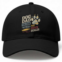 Funny Dog Dad The Man The Myth The Snack Dealer Baseball Cap Fur Dad Fathers Day