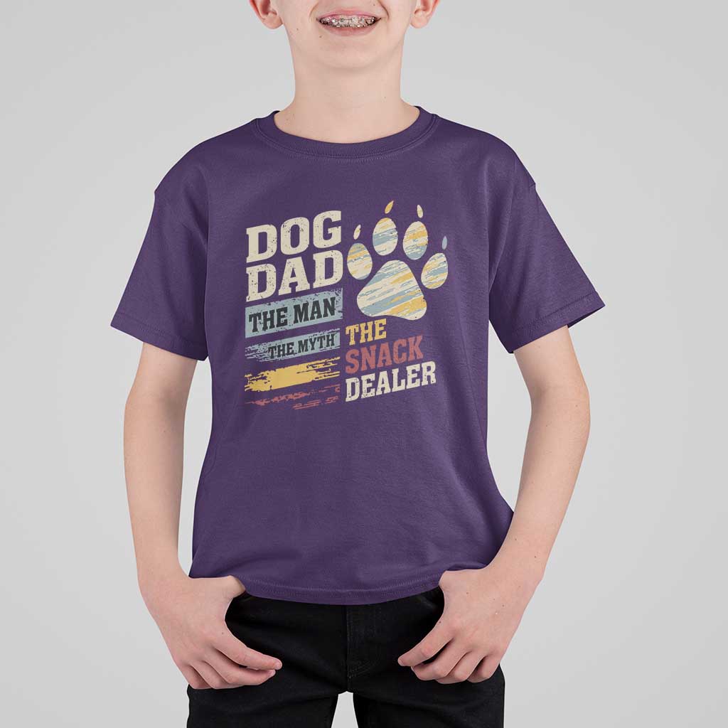 Funny Dog Dad The Man The Myth The Snack Dealer T Shirt For Kid Fur Dad Fathers Day
