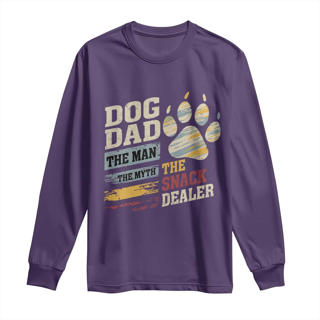 Funny Dog Dad The Man The Myth The Snack Dealer Long Sleeve Shirt Fur Dad Fathers Day