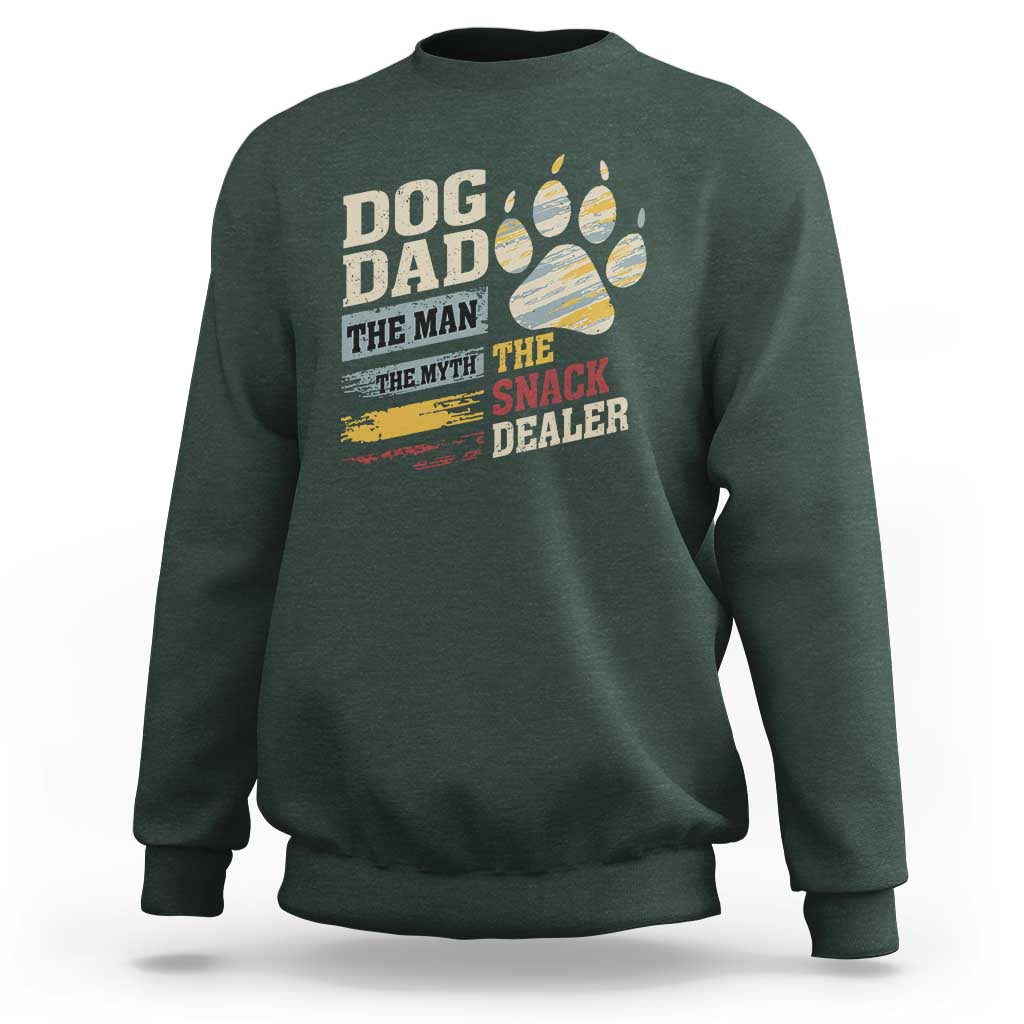 Funny Dog Dad The Man The Myth The Snack Dealer Sweatshirt Fur Dad Fathers Day