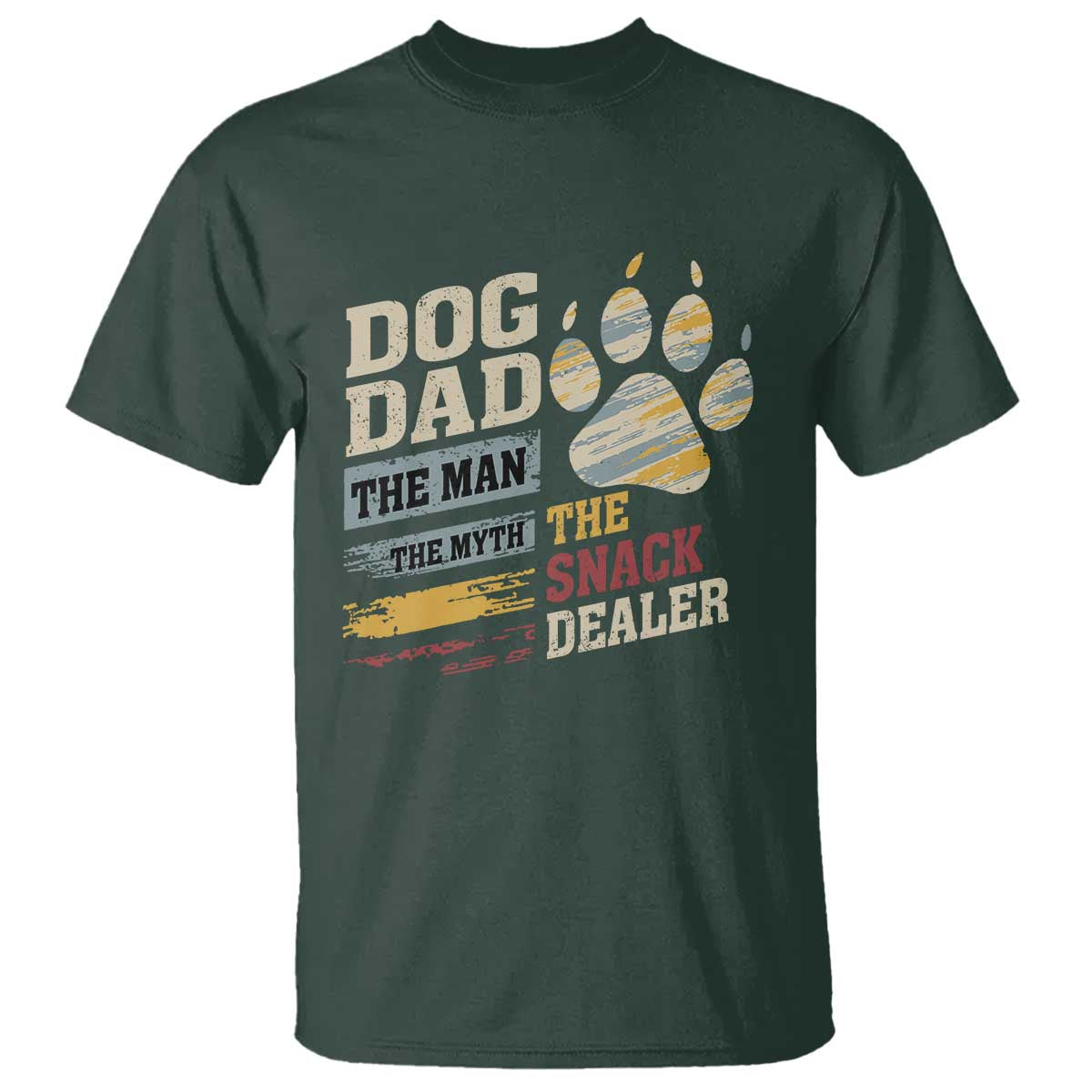 Funny Dog Dad The Man The Myth The Snack Dealer T Shirt Fur Dad Fathers Day