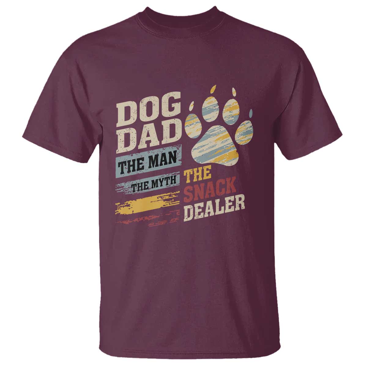 Funny Dog Dad The Man The Myth The Snack Dealer T Shirt Fur Dad Fathers Day