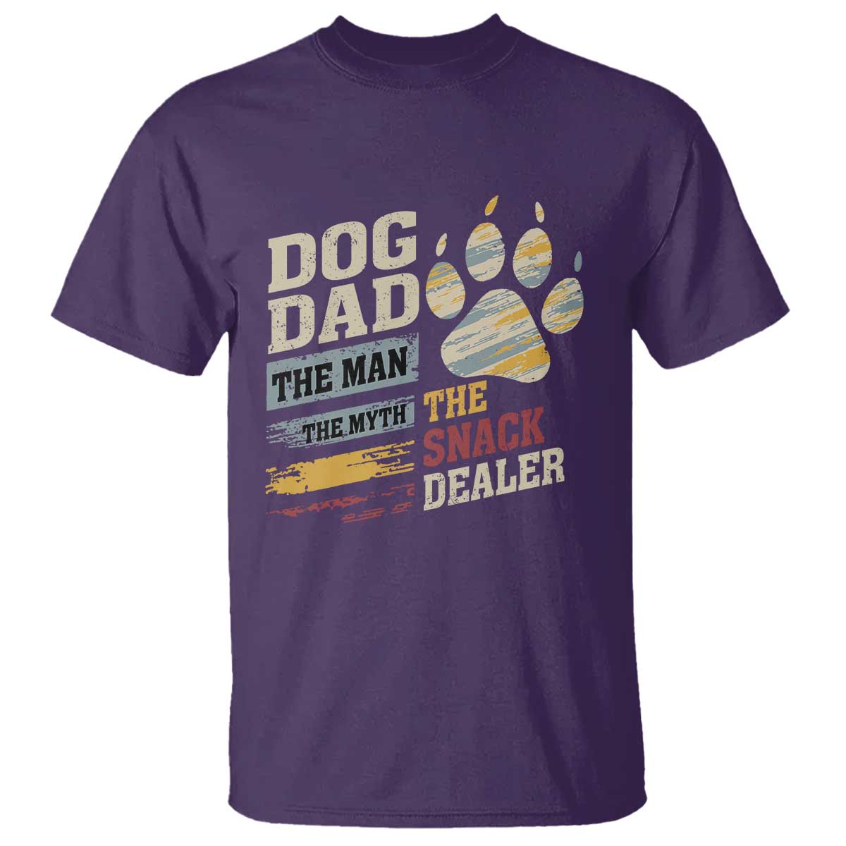 Funny Dog Dad The Man The Myth The Snack Dealer T Shirt Fur Dad Fathers Day