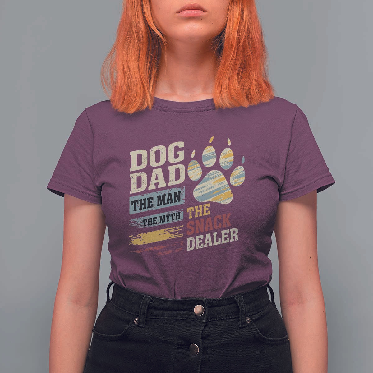 Funny Dog Dad The Man The Myth The Snack Dealer T Shirt For Women Fur Dad Fathers Day