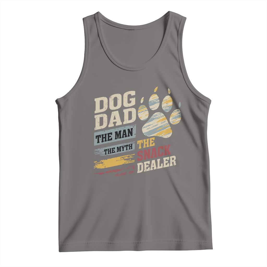 Funny Dog Dad The Man The Myth The Snack Dealer Tank Top Fur Dad Fathers Day