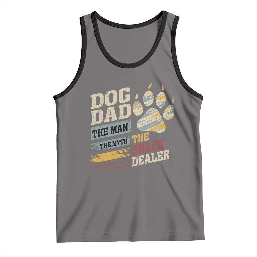 Funny Dog Dad The Man The Myth The Snack Dealer Tank Top Fur Dad Fathers Day