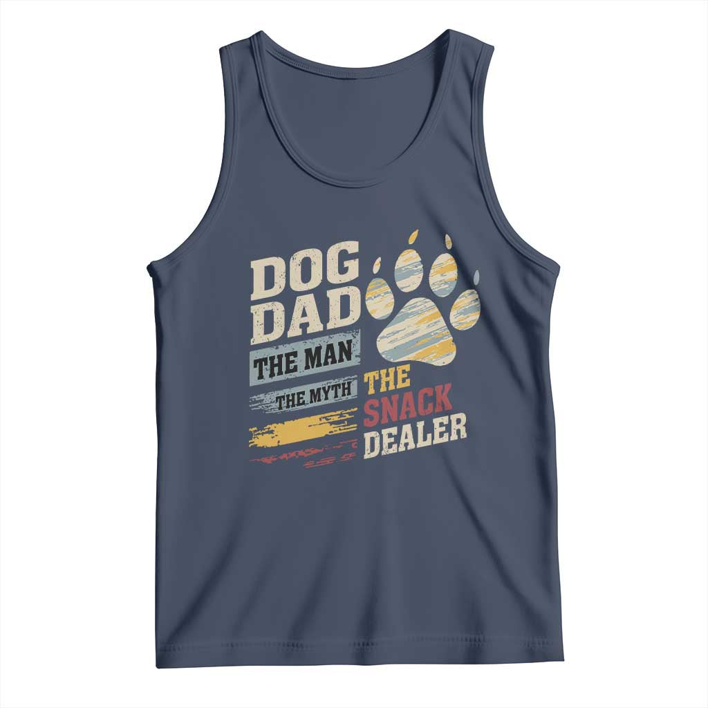 Funny Dog Dad The Man The Myth The Snack Dealer Tank Top Fur Dad Fathers Day