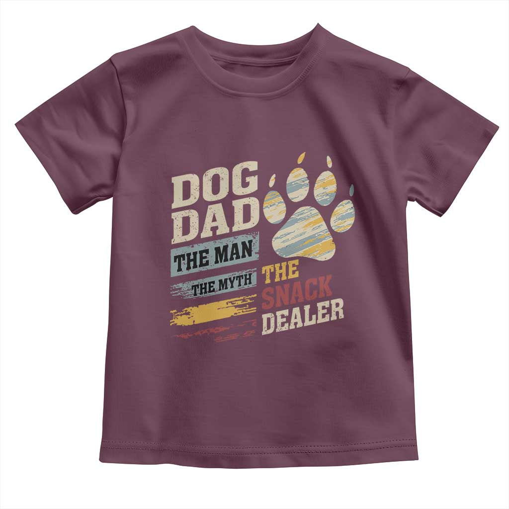 Funny Dog Dad The Man The Myth The Snack Dealer Toddler T Shirt Fur Dad Fathers Day