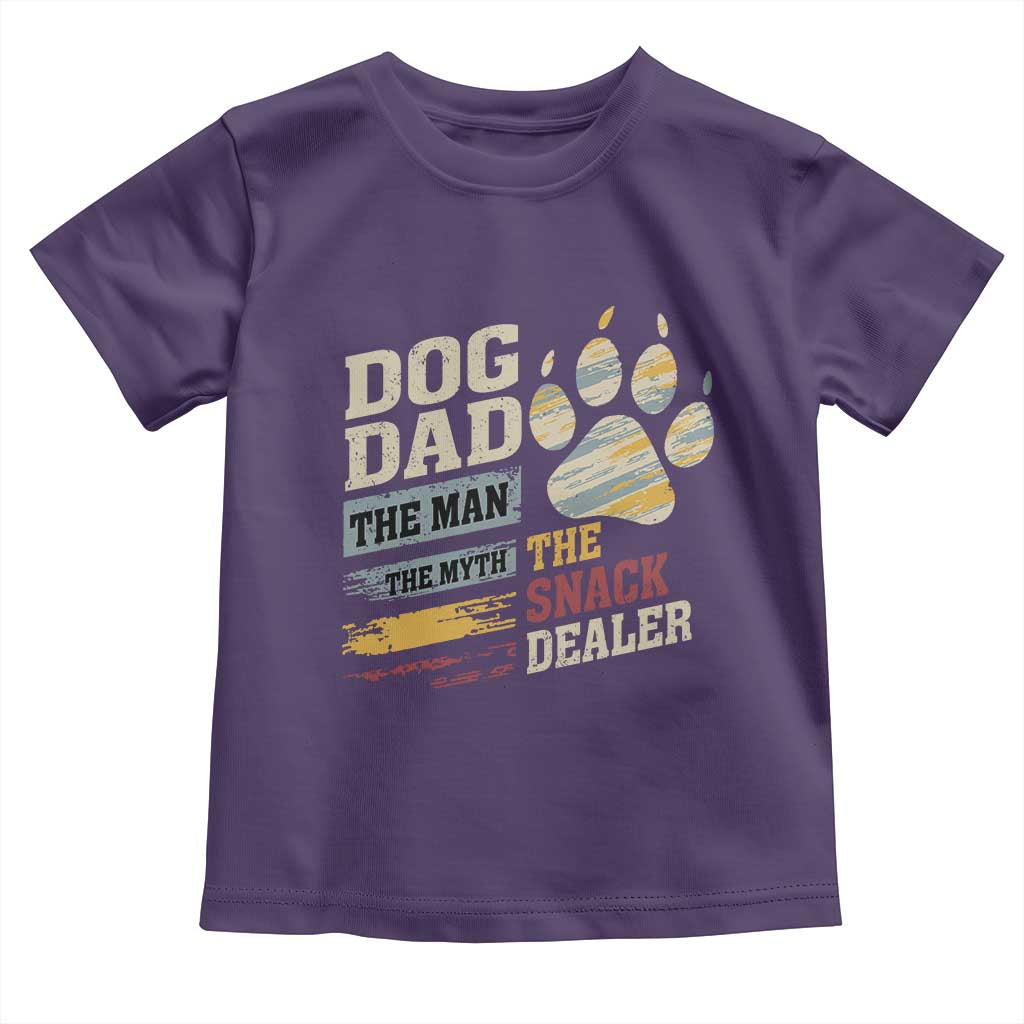 Funny Dog Dad The Man The Myth The Snack Dealer Toddler T Shirt Fur Dad Fathers Day