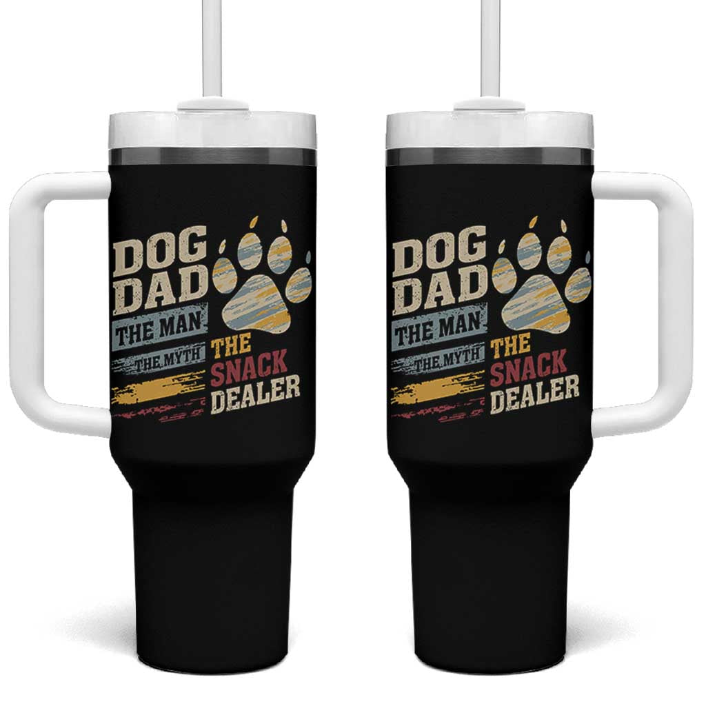 Funny Dog Dad The Man The Myth The Snack Dealer Tumbler With Handle Fur Dad Fathers Day