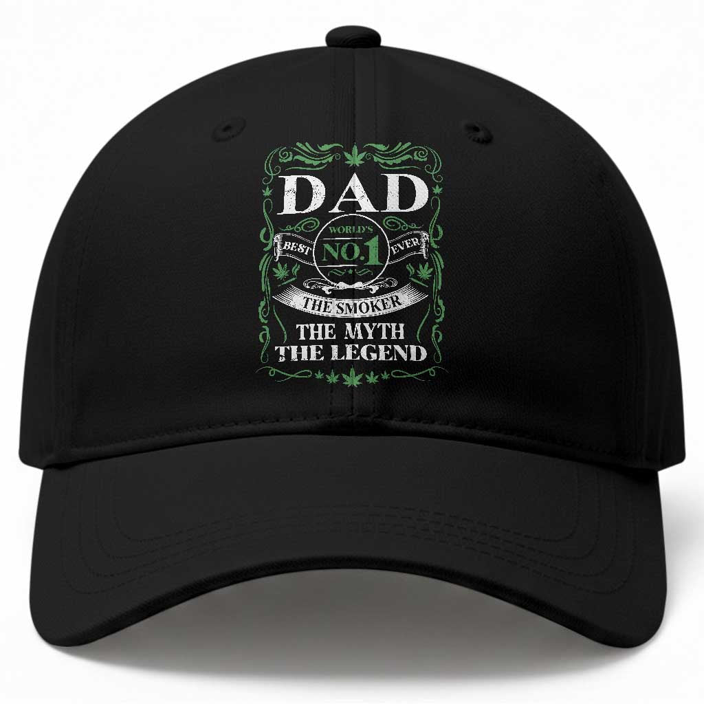 Funny Weed Cannabis Dad Baseball Cap Worlds No 1 Best Dad Ever The Smoker The Myth The Legend