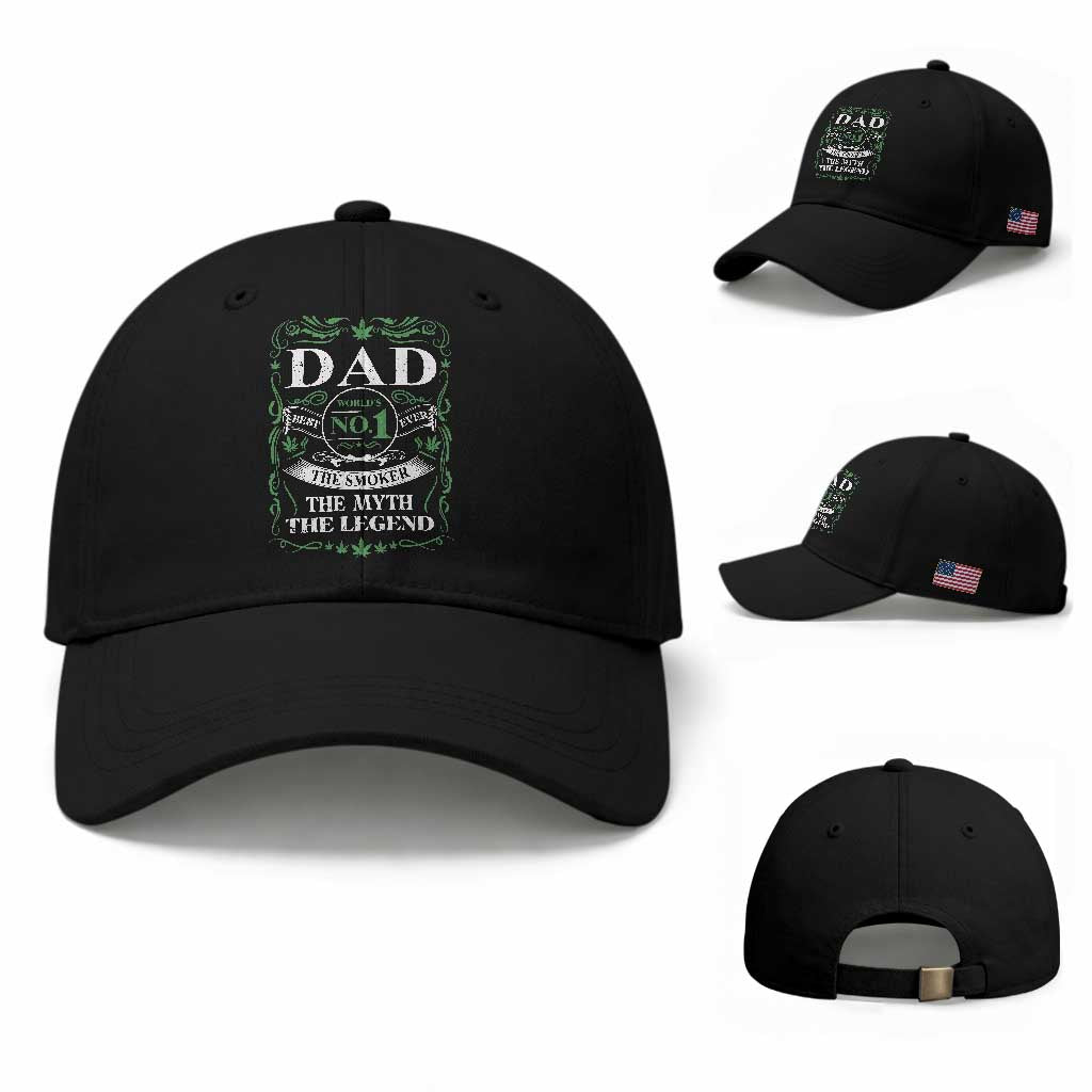 Funny Weed Cannabis Dad Baseball Cap Worlds No 1 Best Dad Ever The Smoker The Myth The Legend