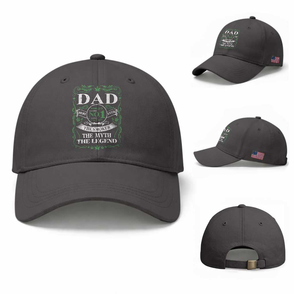 Funny Weed Cannabis Dad Baseball Cap Worlds No 1 Best Dad Ever The Smoker The Myth The Legend
