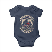Funny One Badass Bonus Dad Baby Onesie Awesome Step Dad Fathers Day American Flag Skull