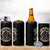 Funny One Badass Bonus Dad 4 in 1 Can Cooler Tumbler Awesome Step Dad Fathers Day American Flag Skull