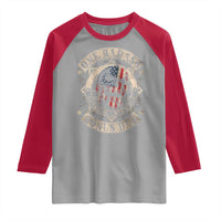 Funny One Badass Bonus Dad Raglan Shirt Awesome Step Dad Fathers Day American Flag Skull